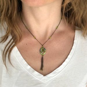 Vintage cloisonné necklace